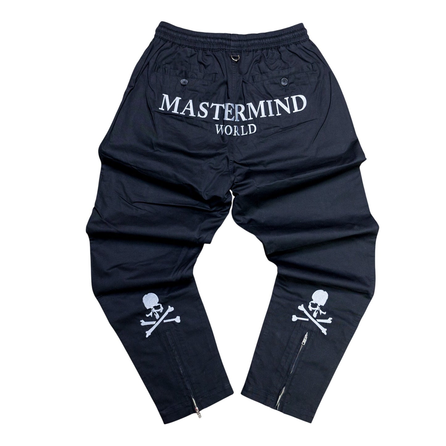 Mastermind World Skull Logo Zipper Pants Black